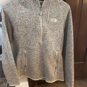 The North Face Beige and Gray Fleece Jacket